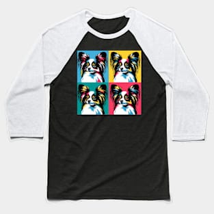 Papillon Pop Art - Dog Lover Gifts Baseball T-Shirt